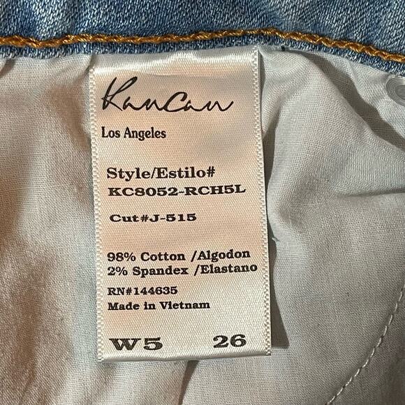 Kancan Skinny Jeans Distressed Cropped Light Wash Women's Sz 26 - Picture 9 of 9
